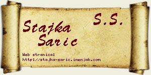 Stajka Sarić vizit kartica